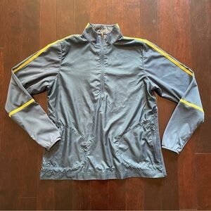 Nike Golf Womens 1/4 Zip Jacket Size Large Slate Blue & Yellow Zip Pockets